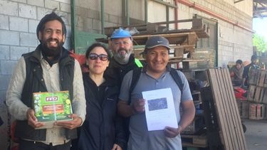 EN MARCHA. Parte del equipo que impulsa la nueva escuela de agroecología de Pilar.