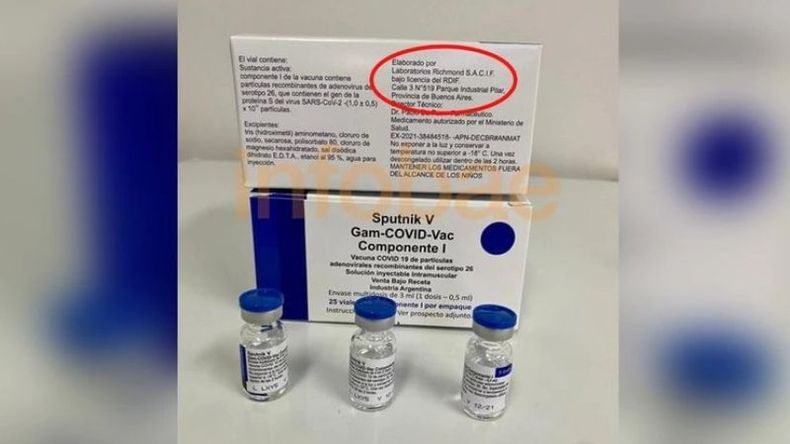 La vacuna y su packaging (foto: Infobae)..