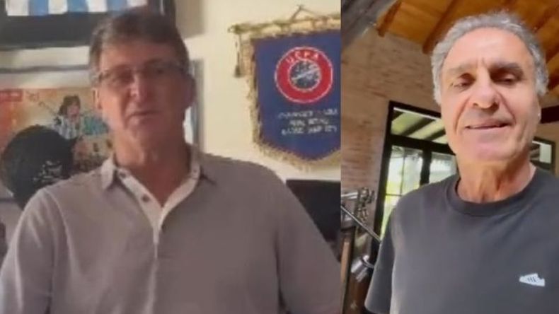MATADOR Y CABEZÓN. Kempes y Ruggeri apoyaron al Fátima y al Solar, respectivamente..