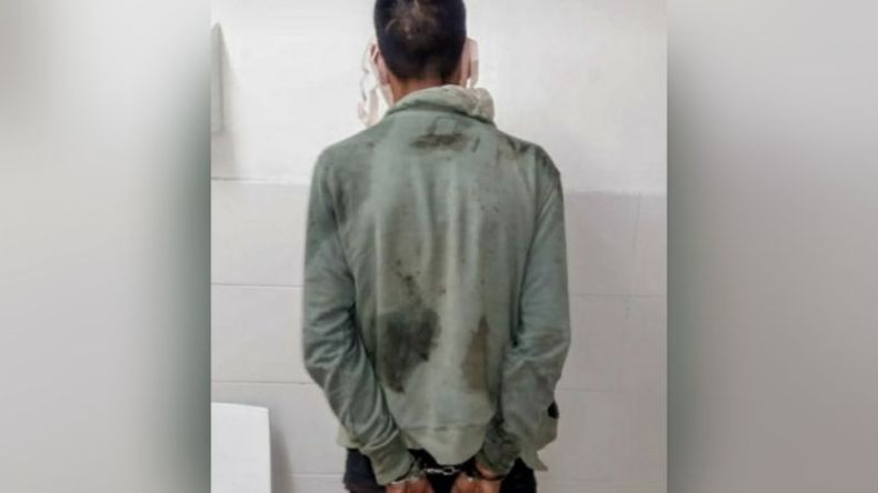 El hombre de 25 años portaba un caño metálico con el que agredió a sus hermanas. .