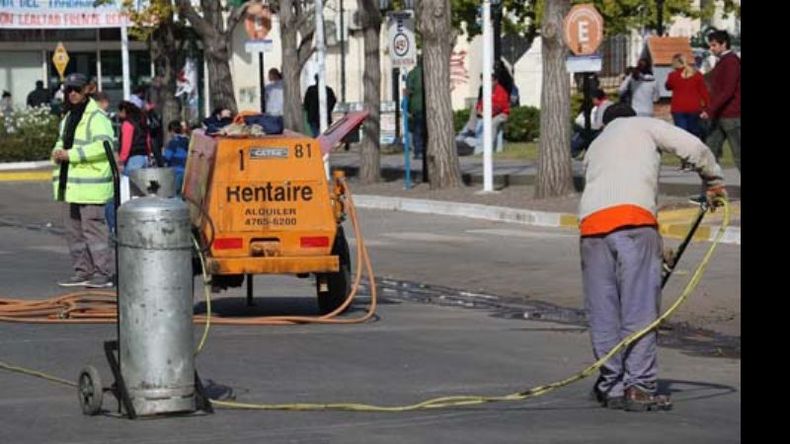 Trabajos en Rivadavia..