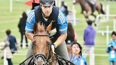 COMPETENCIA. Brunello y Cash des Cedres durante la prueba panamericana en Santiago 2023.
