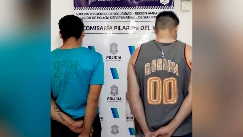 En las detenciones intervino personal de la Comisaría Pilar 3º de Del Viso. .
