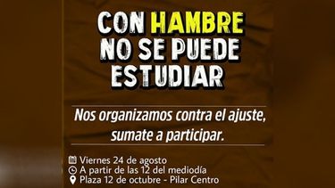 Afiche que convoca a la protesta..