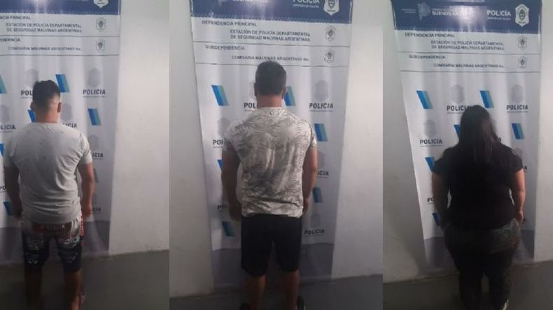 Los primeros tres detenidos, dos hombres y una mujer..