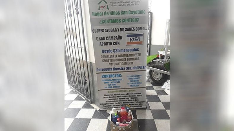 APORTES. Con la campaña de Visa se recaudaron 19.000 pesos..