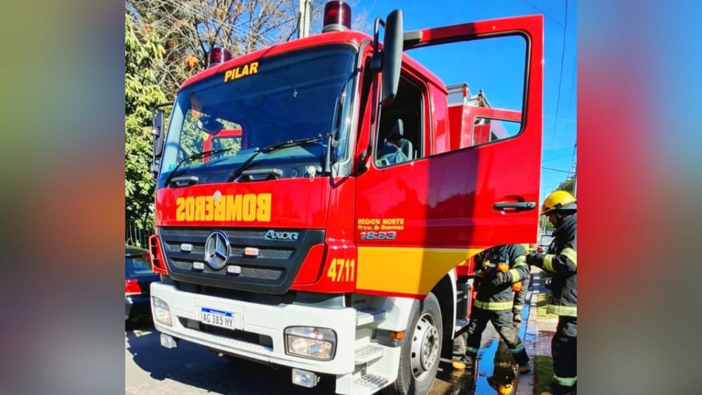 Trabajó en el lugar un móvil de Bomberos Voluntarios de Pilar.&nbsp;