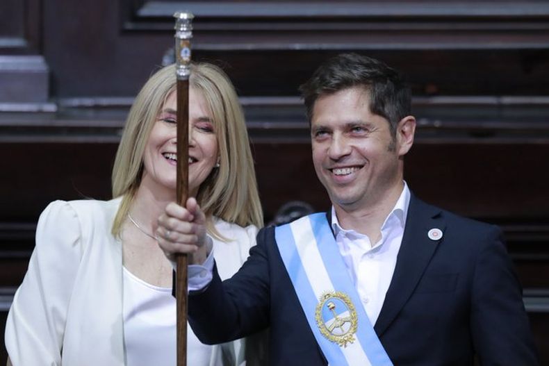 SEGUNDO TIEMPO. Kicillof juró junto a la vicegobernadora, Verónica Magario. &nbsp;