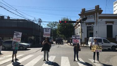 Manifestación en la plaza a favor del aborto