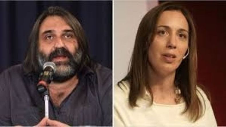 Roberto Baradel y María Eugenia Vidal..