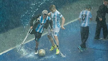 Santi, el sábado en la cancha de Racing. Foto Diego Ortiz Mugica..