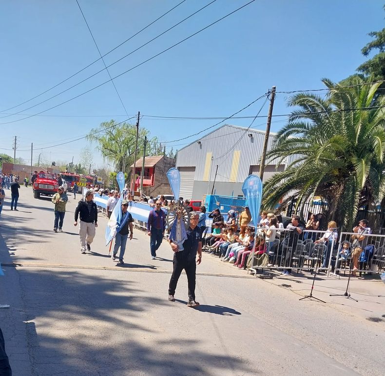 La Virgen de Luján malvinera recorrió las calles de la localidad de San Francisco.&nbsp;