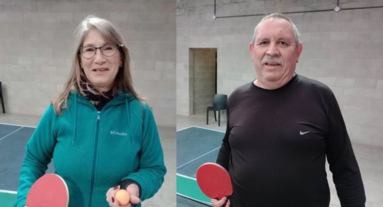TENIS DE MEZA. Los campeones Zulma Cristofanetti y Miguel Monz&oacute;n.