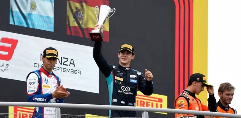 PODIO. Colapinto cerró la temporada ganando el Sprint de Monza.