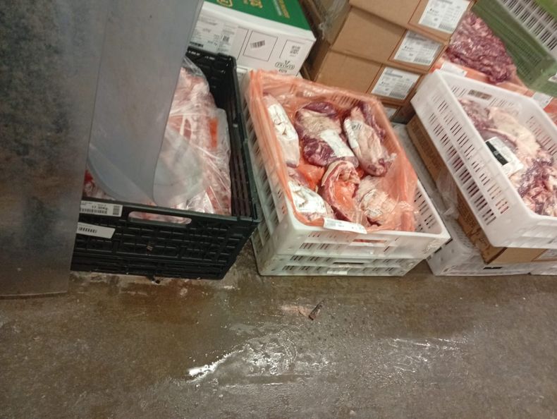 Productos hallados por los inspectores en el Carrefour de Paseo Champagnat.