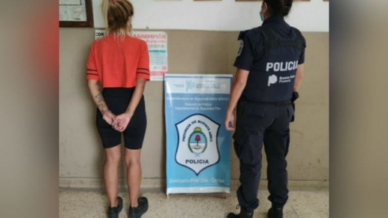 La mujer fue detenida con 30 gramos de cocaína en su poder. .