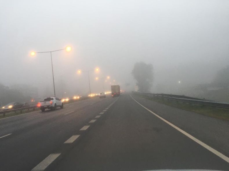 ESCASA VISIBILIDAD. Así está Panamericana esta mañana.&nbsp;