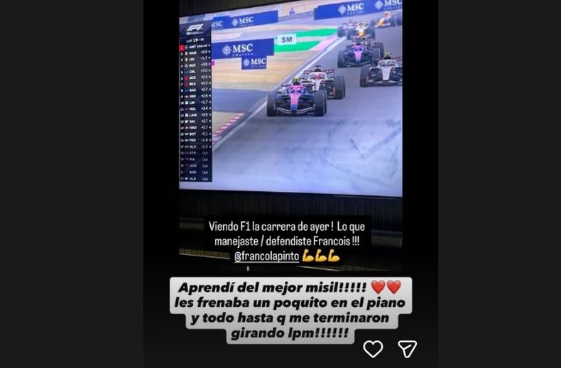 colapinto y Rossi instagram