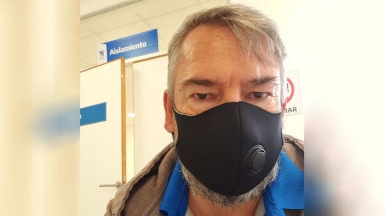 BARBIJO. D’Onofrio, en el centro de diagnóstico pilarense donde fue atendido..