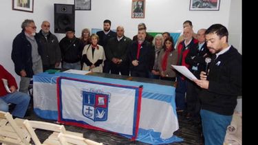 PRESENTACIÓN. Dirigentes, durante el lanzamiento en un local del centro..