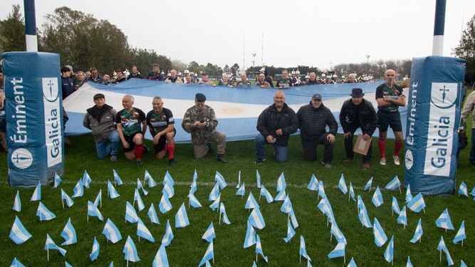 El rugby de Pilar homenajeó a los Veteranos de Malvinas