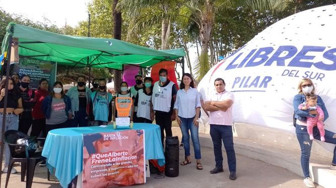 ACTO. Libres del Sur presentó el IBP este viernes en la plaza 12 de Octubre..