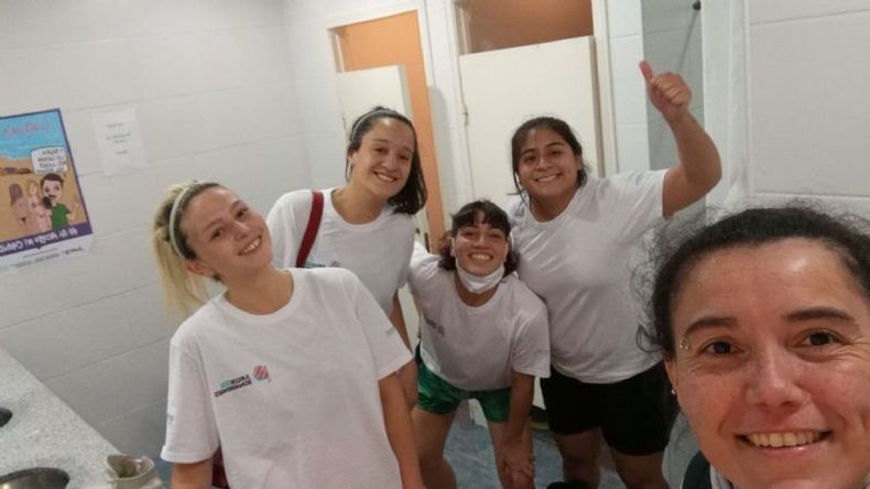 El equipo del básquet 3x3 universitario..