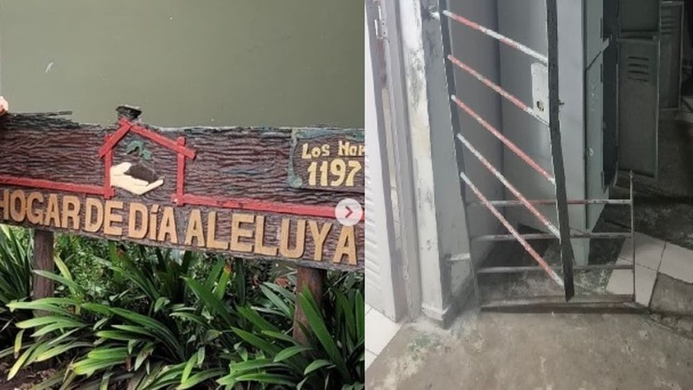 En el Hogar de Día Aleluya rompieron rejas y cerraduras.