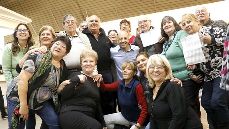 CELEBRACIÓN. El festejo se realizó en el centro de Jubilados San Lorenzo..