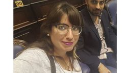 EN LA BANCA. Portos, diputada del FpV. .