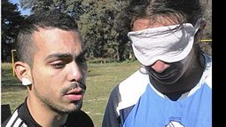 El arquero Fossati y el goleador Padilla, tras jugar la última jornada de la Zona Sur..