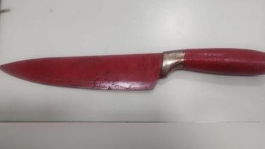 El cuchillo utilizado por el agresor para atacar a su madre.&nbsp;
