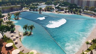 PARAÍSO. El proyecto del Surf Village en Luján.