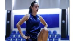 Nazarena Lerche en el entrenamiento del Cenard.