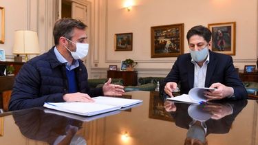 AVANCE. Achával y Trotta, durante el encuentro que mantuvieron esta tarde..