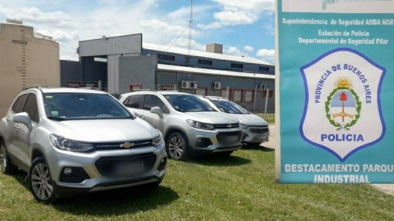 Los vehículos secuestrados por la policía..