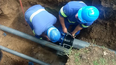 Aysa realiza trabajos en la red de agua corriente de zona norte.
