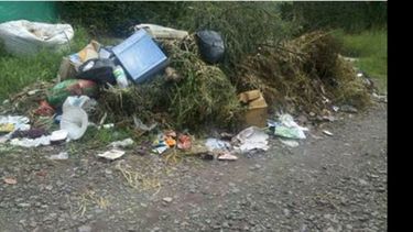 Basura y ramas.