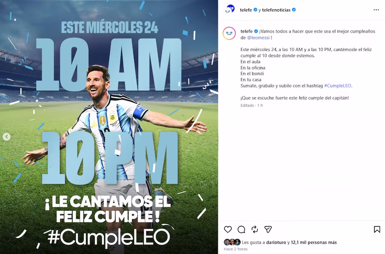 Este miércoles todos a cantarle a Leo el feliz cumpleaños. Detalles. (Infobae).