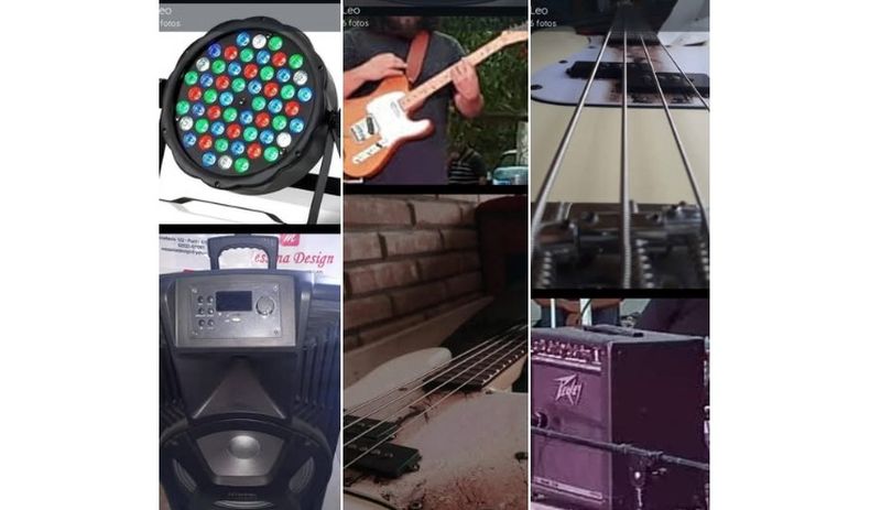 Algunos del instrumentos y equipos robados de La Junior.