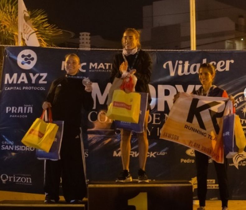 Belén Casetta en lo más alto del podio de Puerto Madryn.