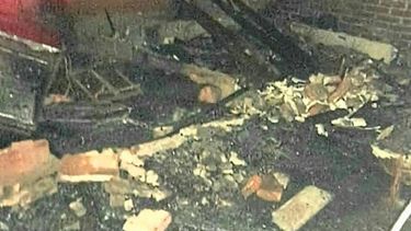 PÉRDIDAS TOTALES. Así quedó la vivienda del barrio 9 de Julio. &nbsp;