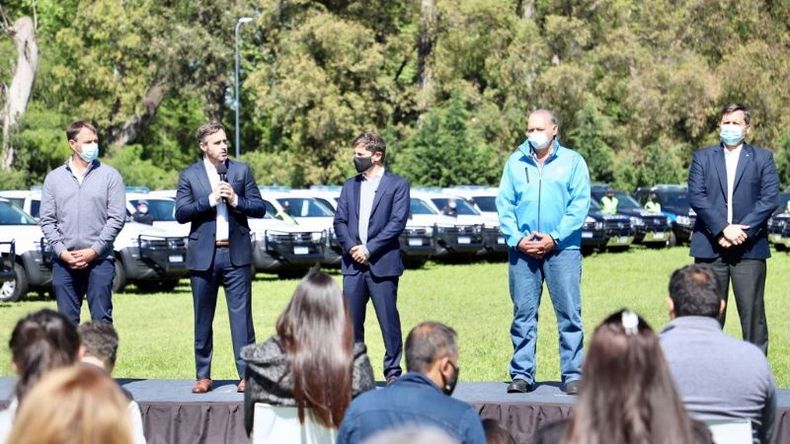 En Pilar, Axel Kicillof presentó 54 patrulleros para el distrito. .