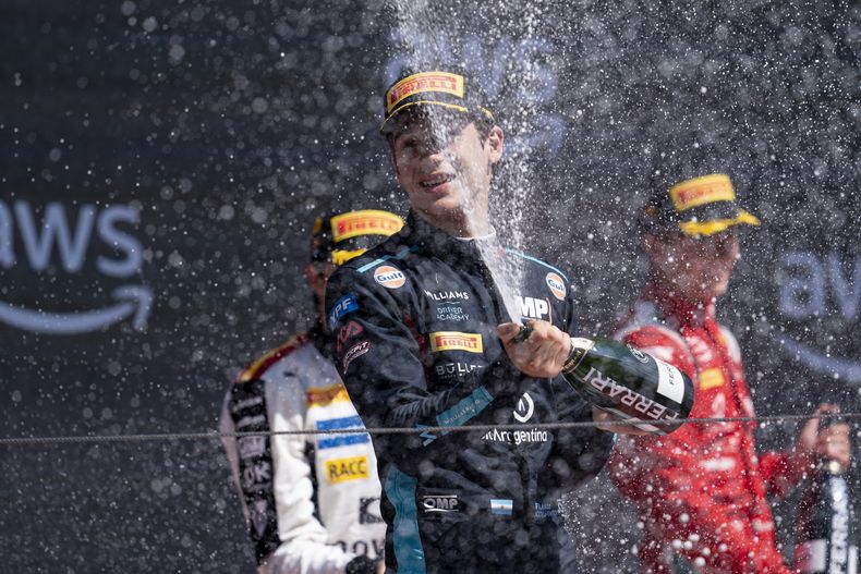 CHAMPAGNE. Colapinto tuvo un gran fin de semana en Montmeló.