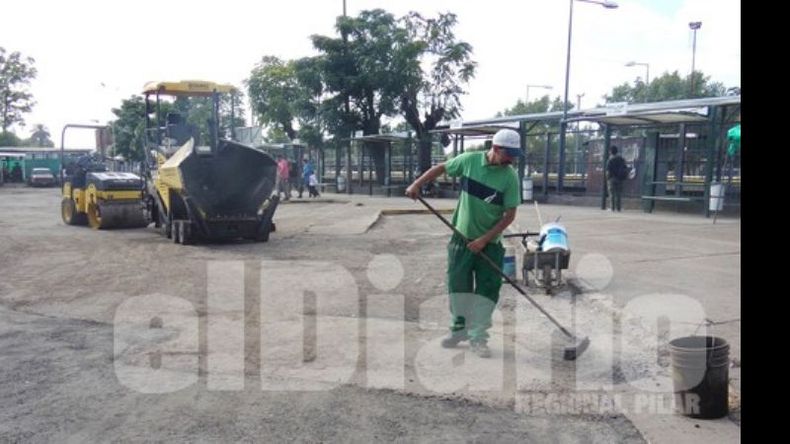 Empleados municipales completaron ayer los trabajos en la estación..