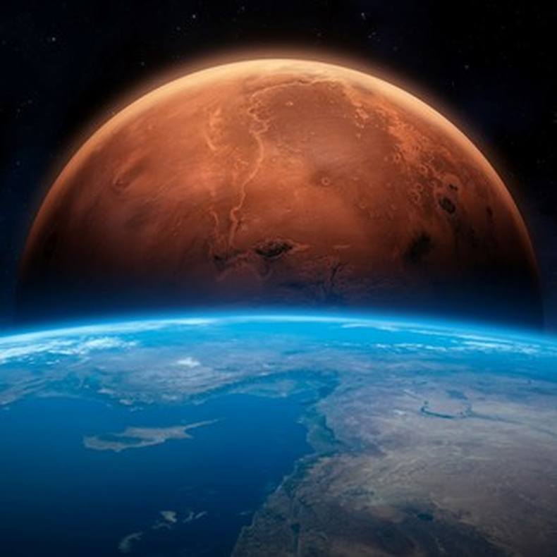 Marte podrá ser visto como una estrella rojiza. (Shutterstock)..png