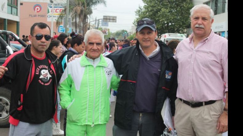 Luna, Torres, Carabajal y Arroyo, durante una de las jornadas de inclusión..