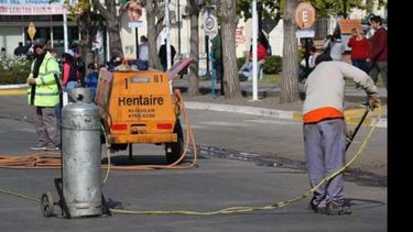 Trabajos en Rivadavia..
