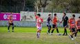 PUÑO APRETADO. Lucas Chaves festeja su gol, el del descuento en la Ciudad Deportiva.