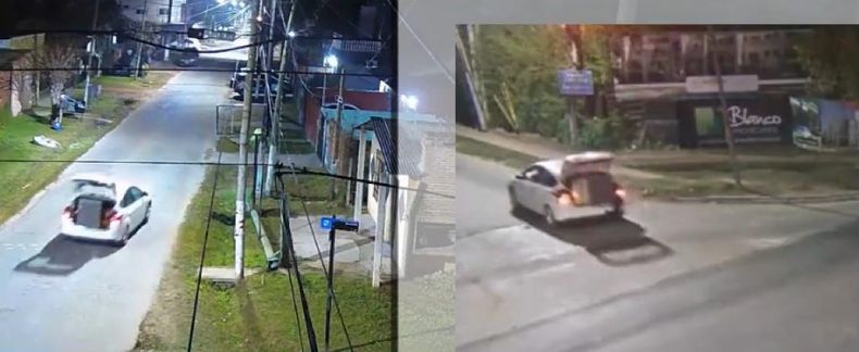 VIDEO: Así los delincuentes se llevaron la caja fuerte robada en una inmobiliaria de Pilar.